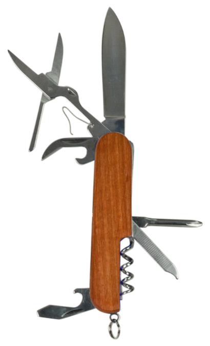 8-Function Multi-Tool Pocket Knife wood
