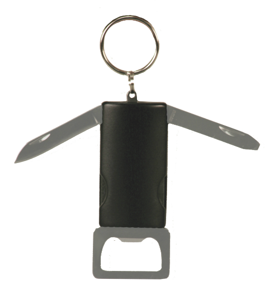 4-Function Bottle Opener with Keychain