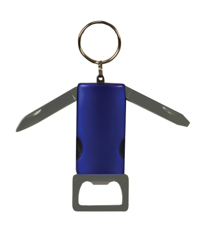 4-Function Bottle Opener with Keychain