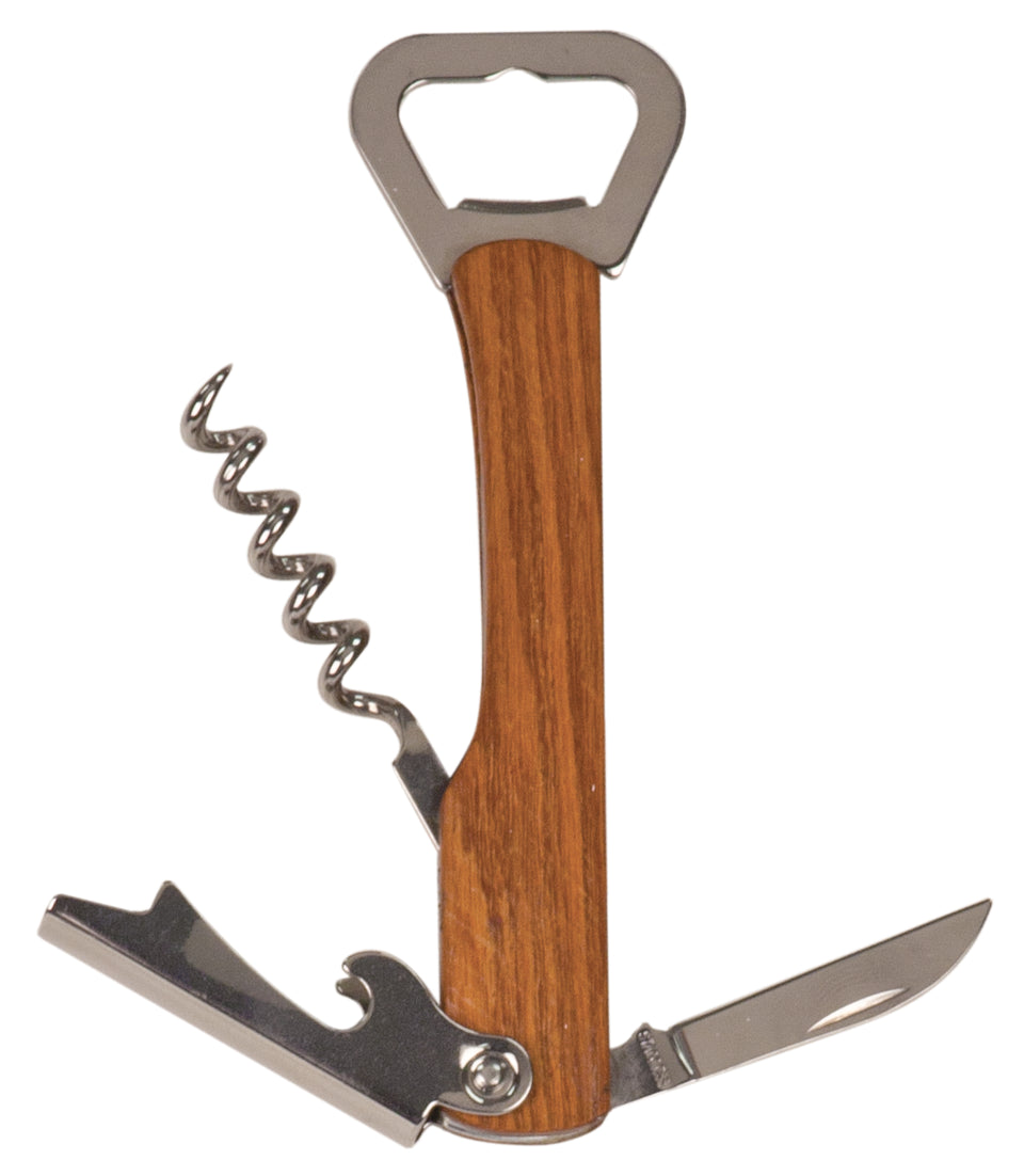 Wooden Bottle Opener & Wine Corkscrew