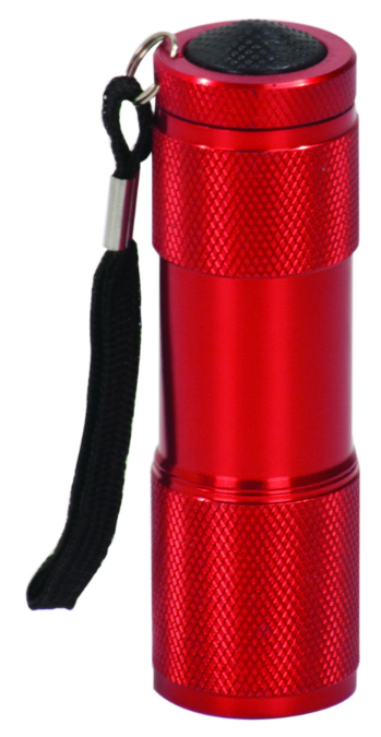 9-LED Flashlight with Strap red
