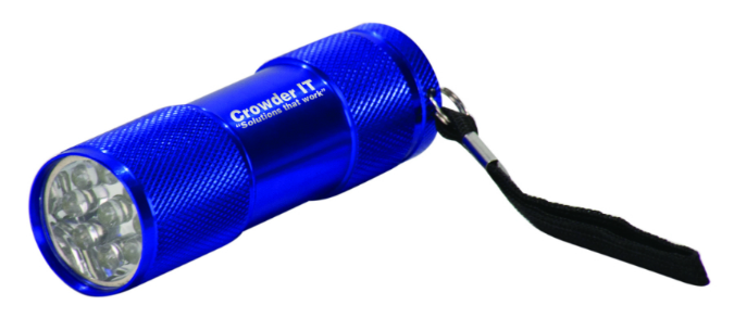 9-LED Flashlight with Strap blue