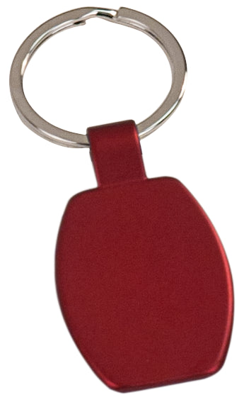 Rectangular Metal Keychain red