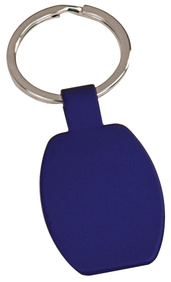 Rectangular Metal Keychain blue