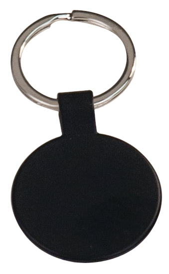 Round Metal Keychain black