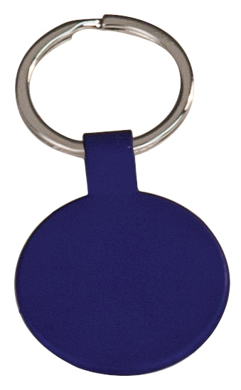 Round Metal Keychain blue