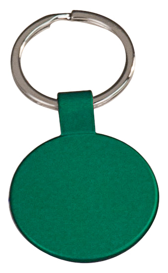 Round Metal Keychain green