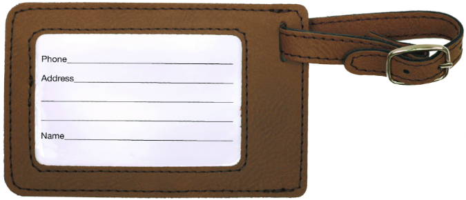 Leather Luggage Tag – Exclusive Engravings, LLC