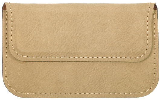 Soft Light Brown Leather Business Card Holder