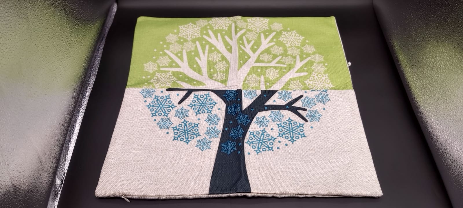 Winter Snowflake Tree Canvas Pillow Case Exclusive Engravings LLC.