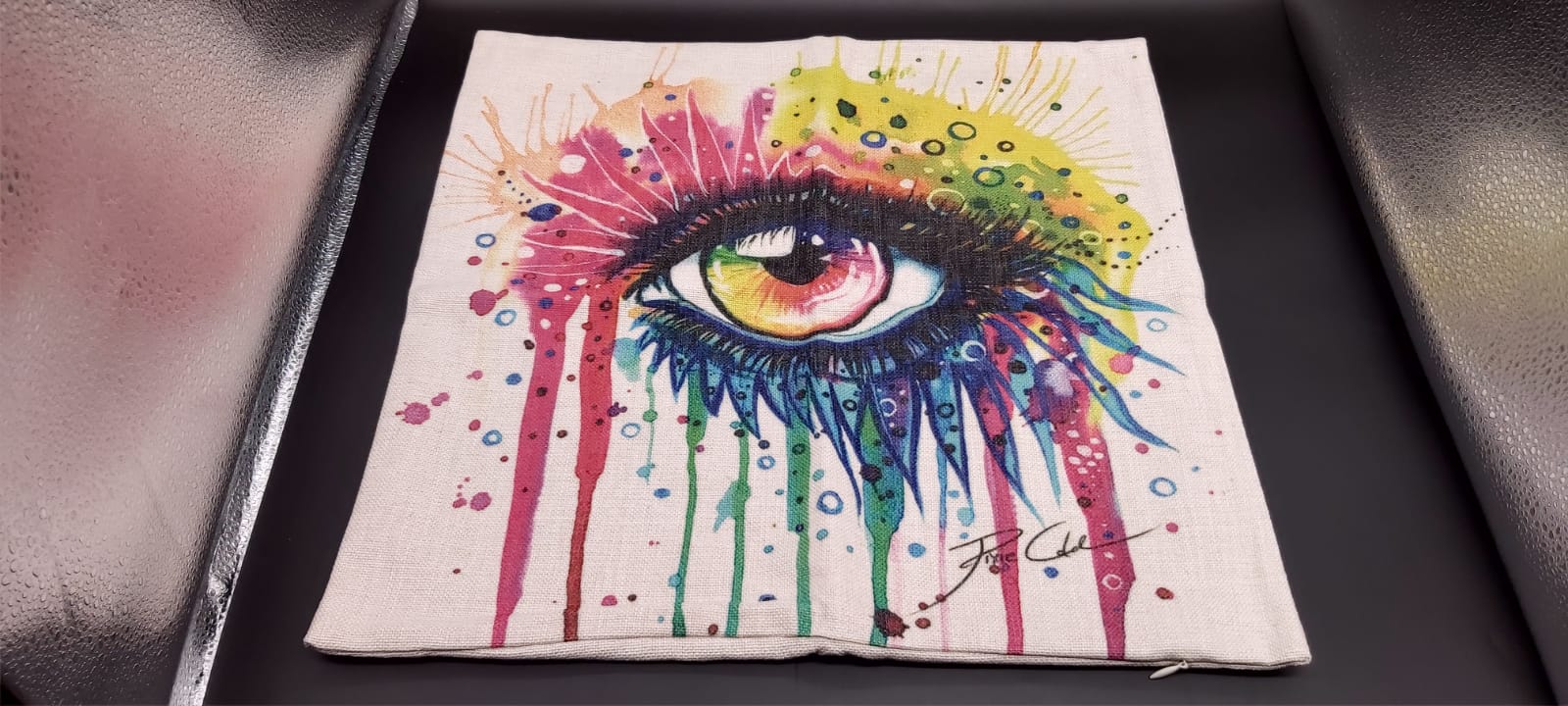 Colorful Paint Eye Canvas Pillow Case Exclusive Engravings LLC.