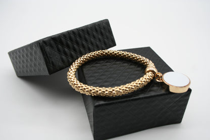 Rope Bracelet With Charm Gold