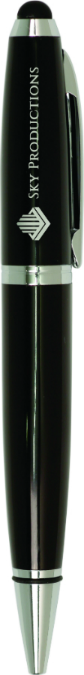 Black Wide Barrel Pen with Stylus