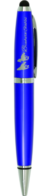 Blue Wide Barrel Pen with Stylus