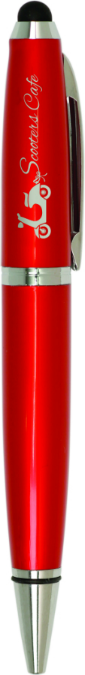 Red Wide Barrel Pen with Stylus