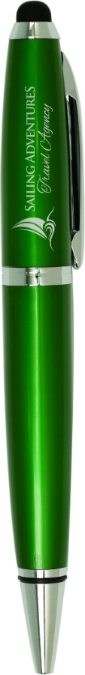 Green Wide Barrel Pen with Stylus
