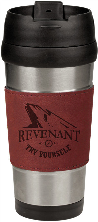 Leatherette Stainless Steel Travel Mug