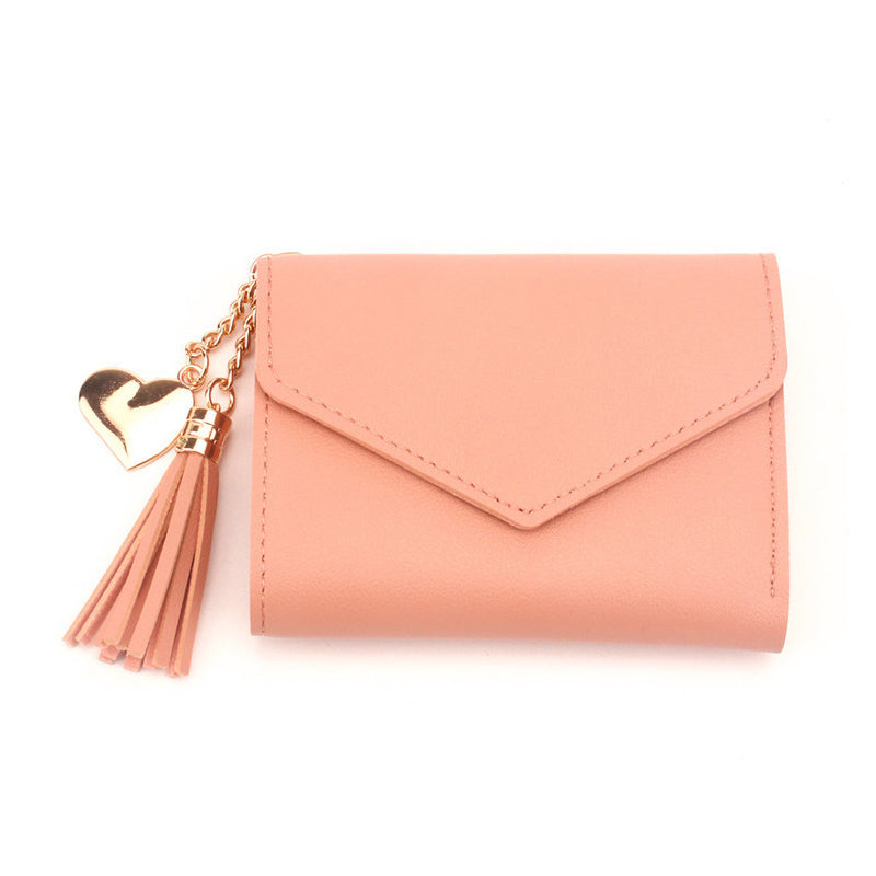 Tassel Clutch Wallet with Charm