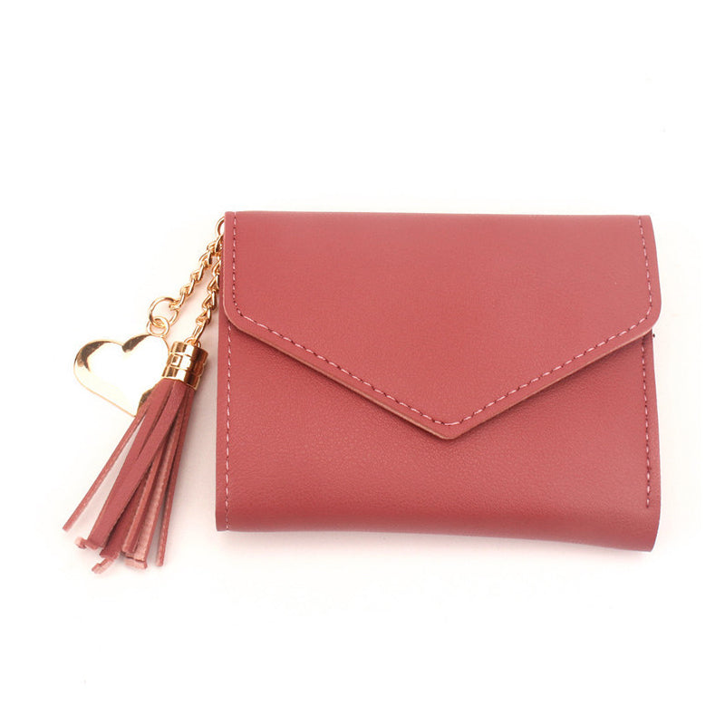 Tassel Clutch Wallet with Charm