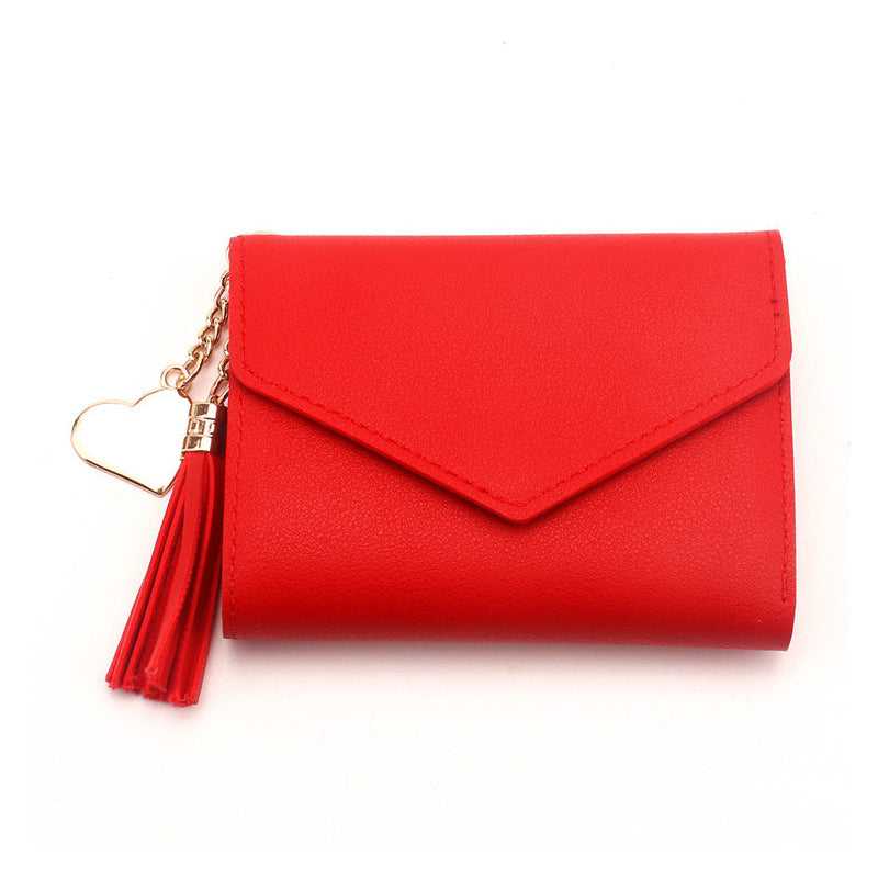 Tassel Clutch Wallet with Charm