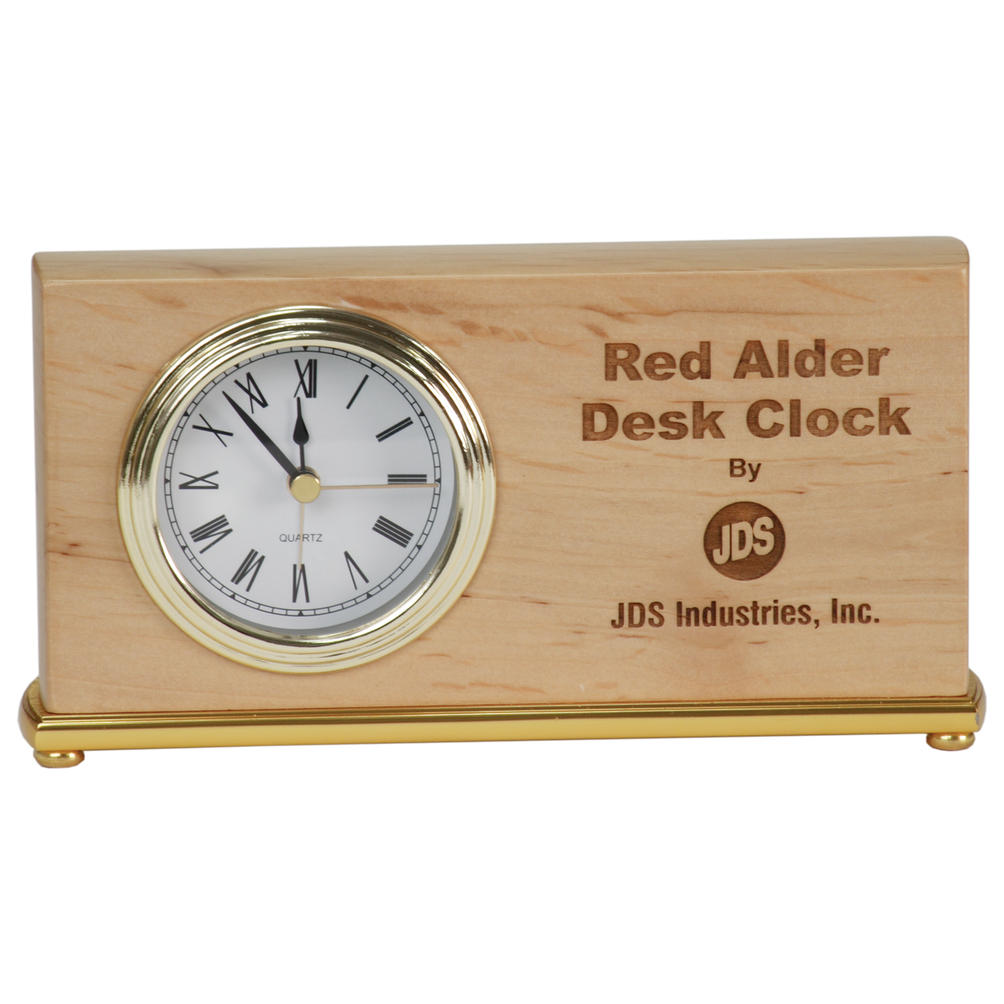 Genuine Red Alder Desk Clock