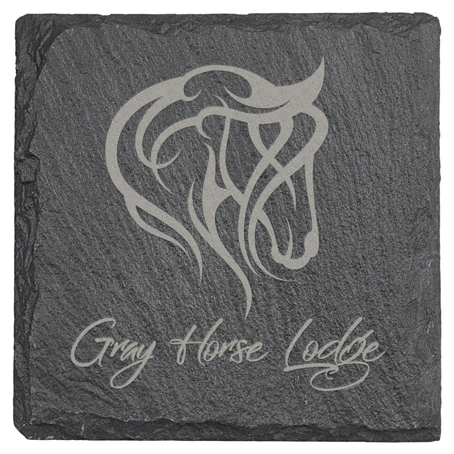 Slate Square Coaster Set (4)