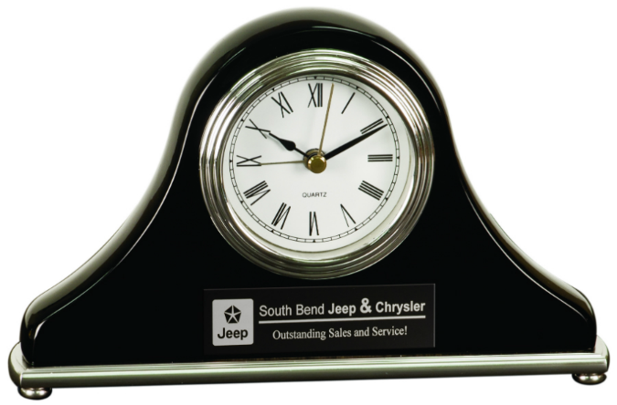 Black Piano Finish Mantel Clock