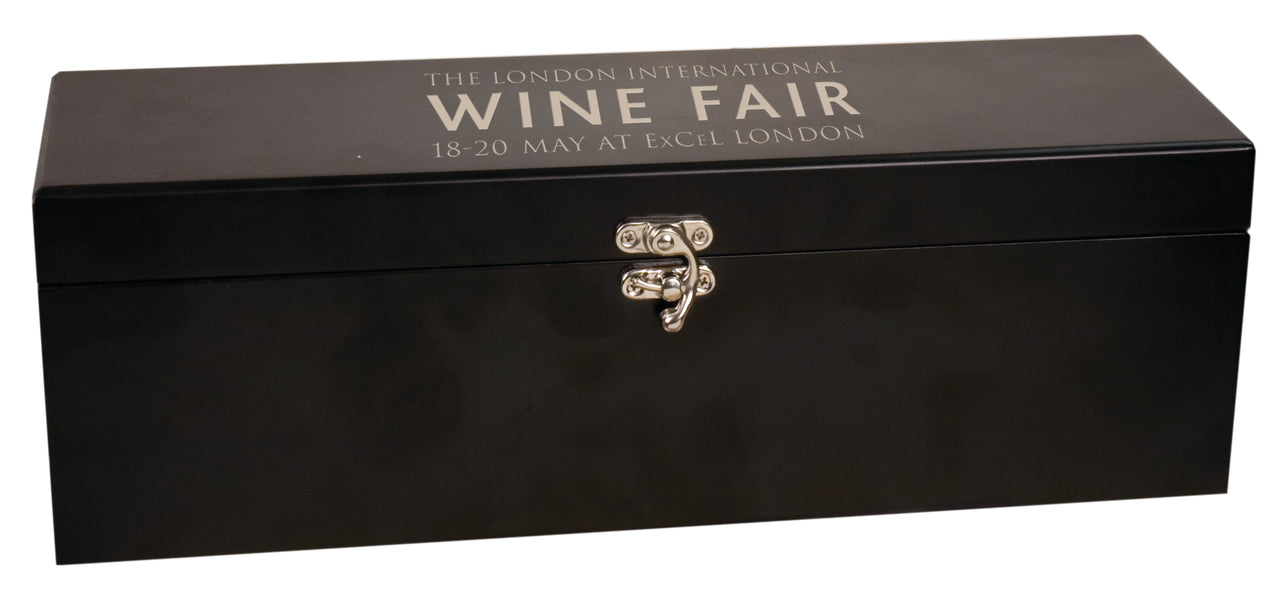 Wine Display Box With Tool Set black personalized