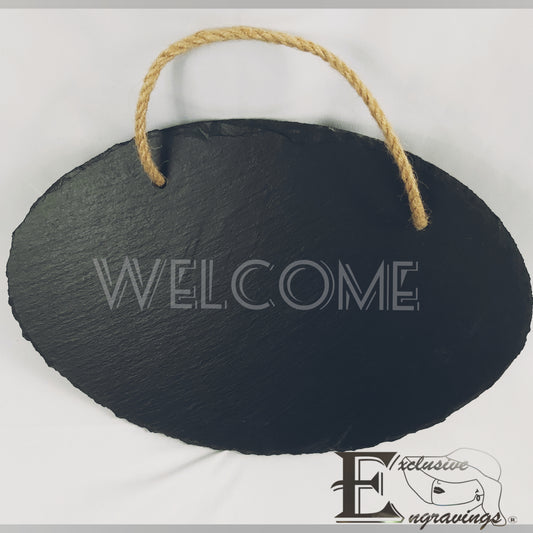 Oval Slate Wall Decor 11 3/4" x 7 3/4"