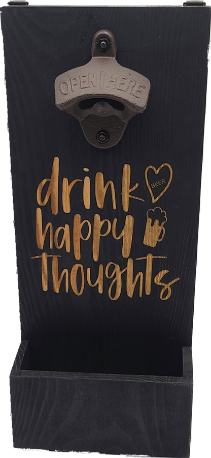 Wall Mounted Wooden Beer Opener