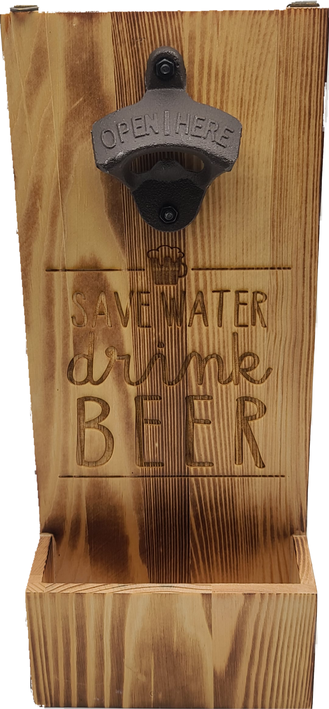 Wall Mounted Wooden Beer Opener