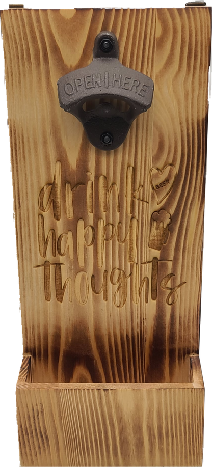 Wall Mounted Wooden Beer Opener